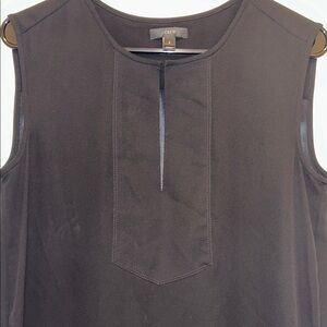 J. Crew Black Sleeveless Blouse w/Peekaboo Front